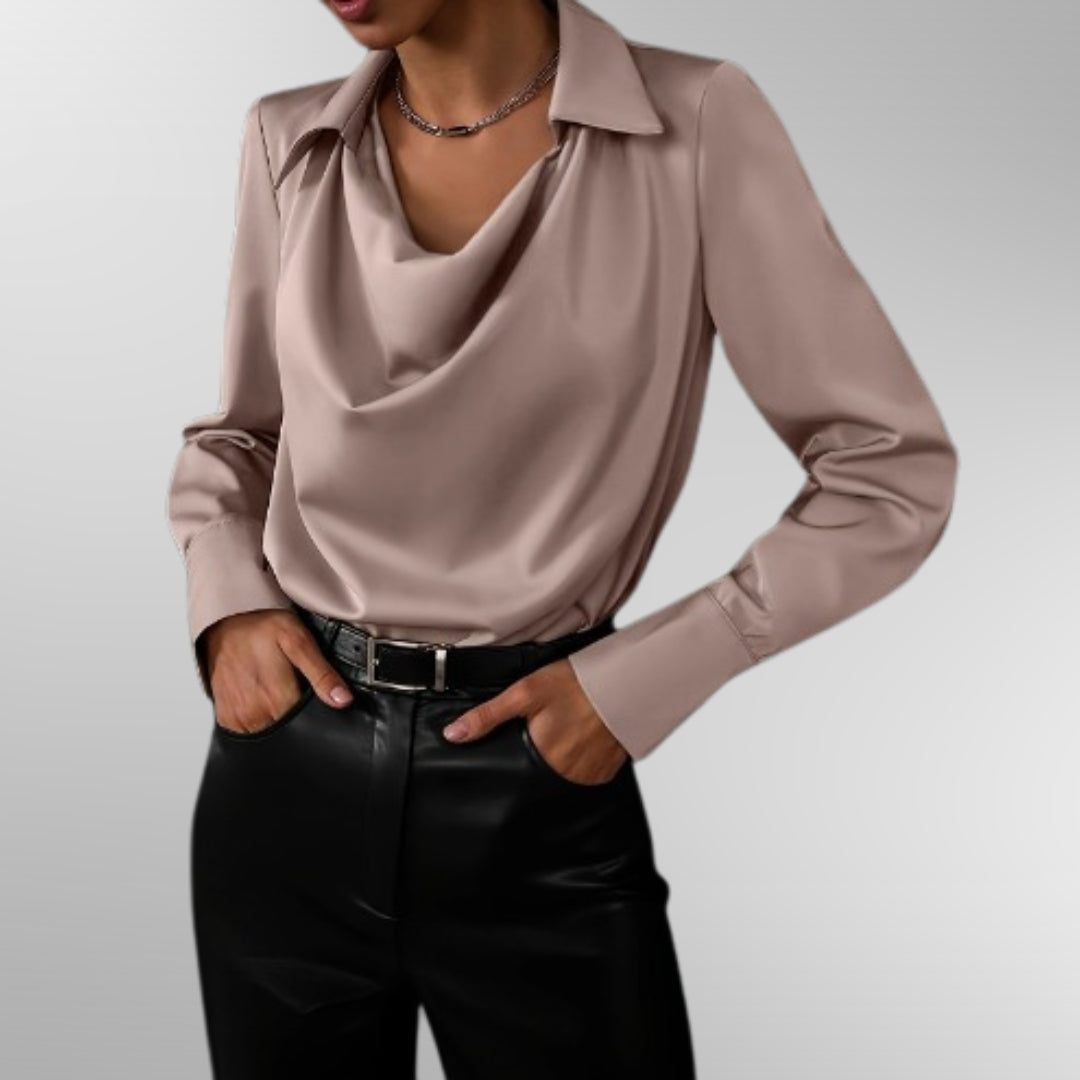 Violet™ – Blouse Élégante en Satin