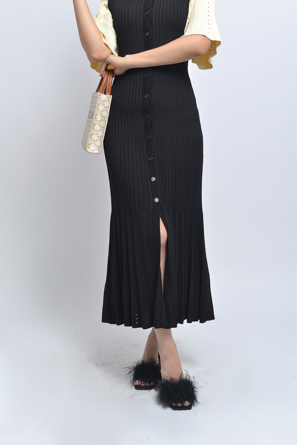 Yazmine | Robe midi en maille