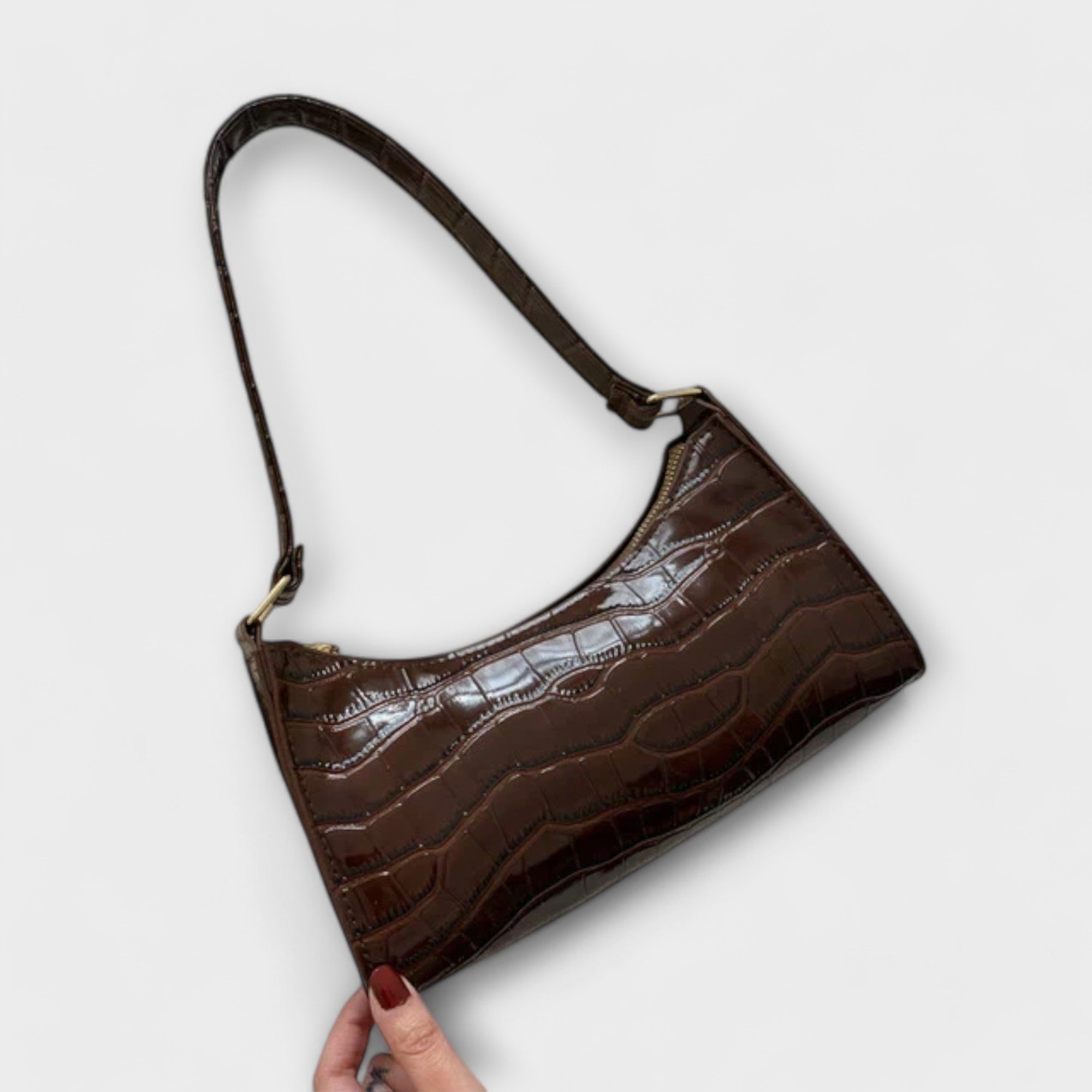 Olivia - Sac en cuir brillant