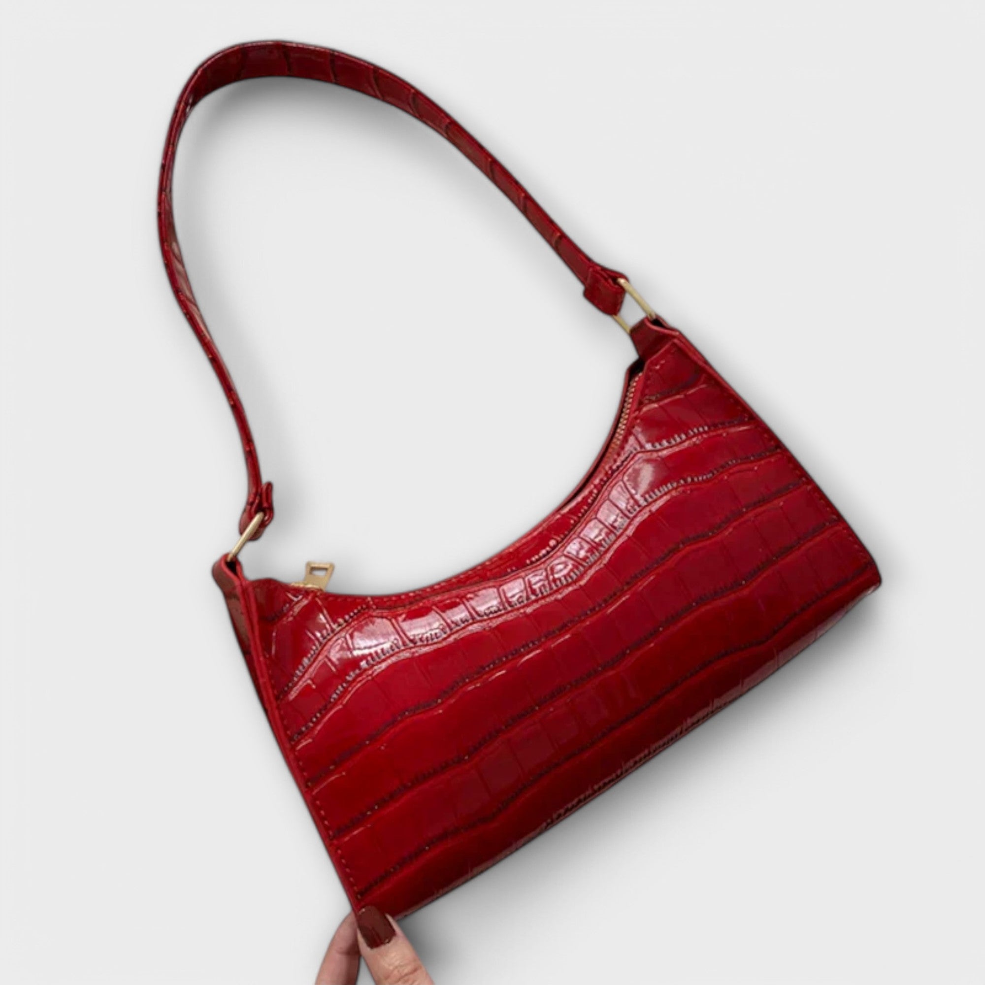 Olivia - Sac en cuir brillant
