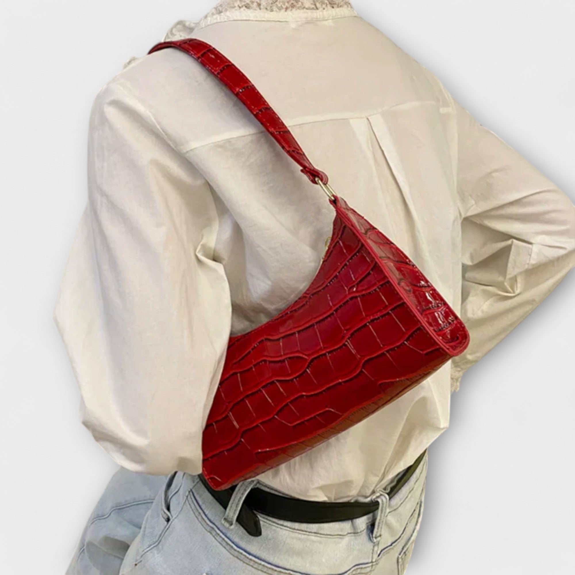 Olivia - Sac en cuir brillant