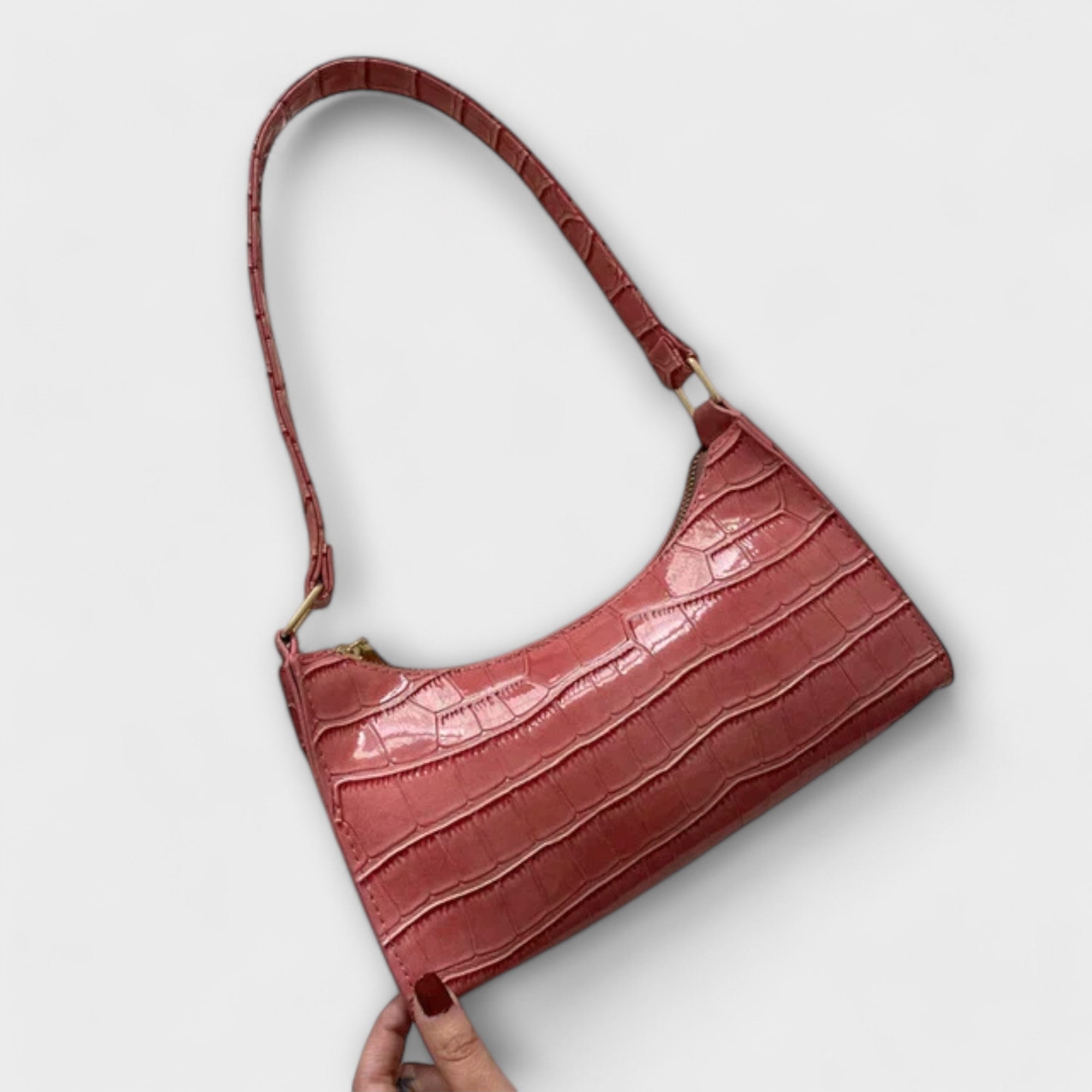 Olivia - Sac en cuir brillant