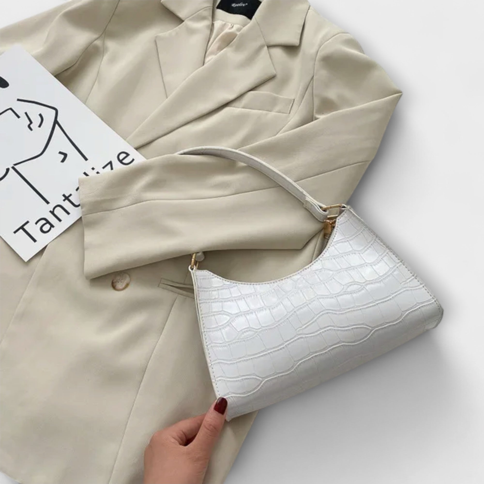 Olivia - Sac en cuir brillant