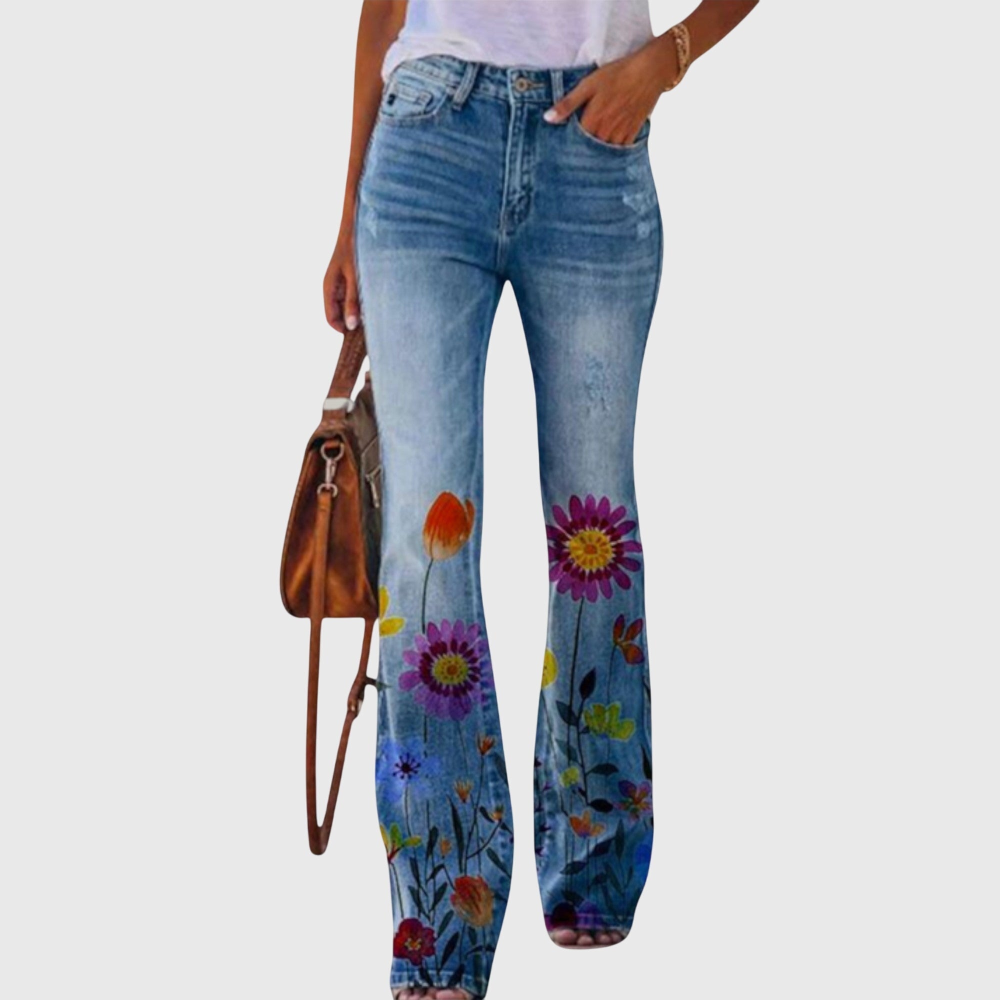 Pantalon à fleurs