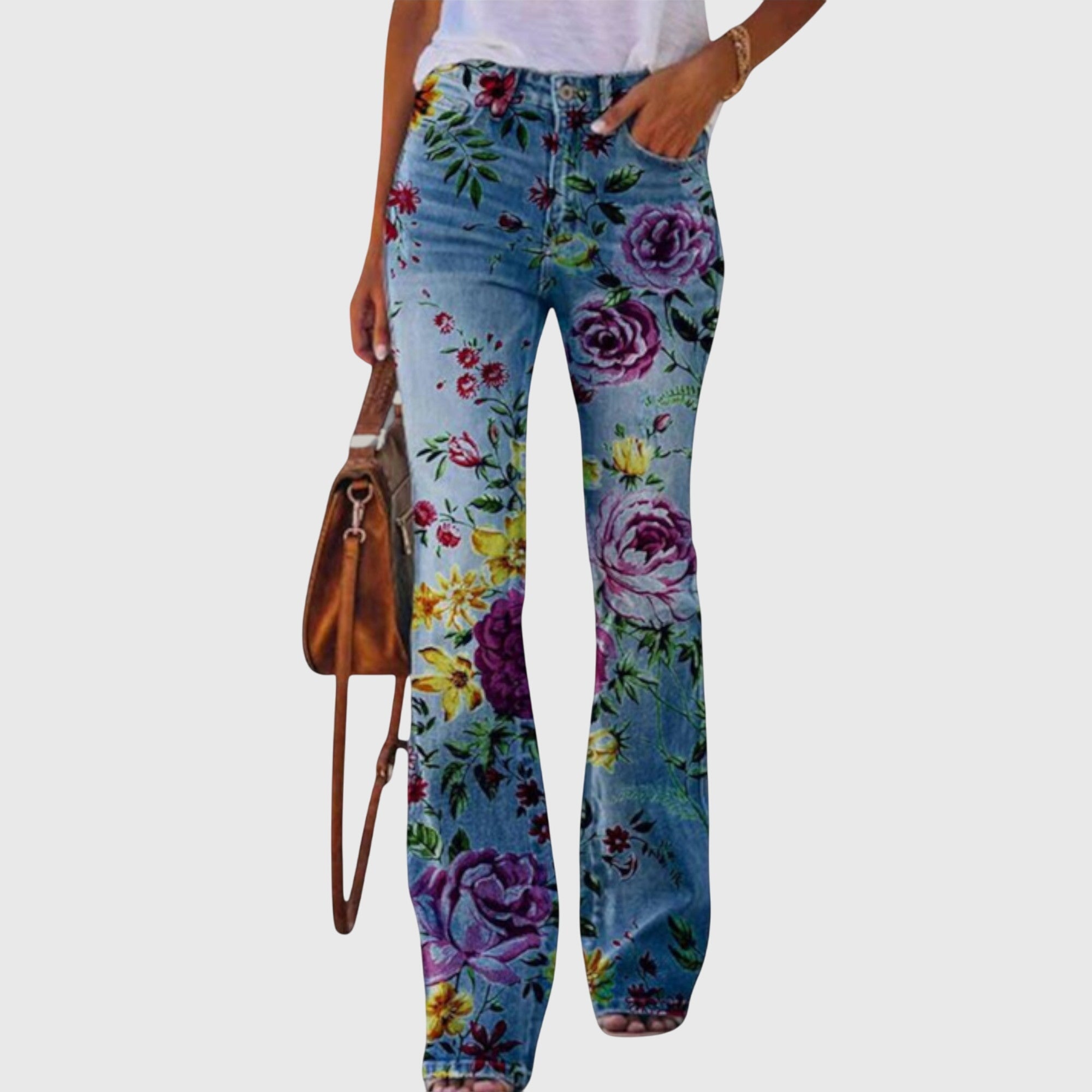 Pantalon à fleurs