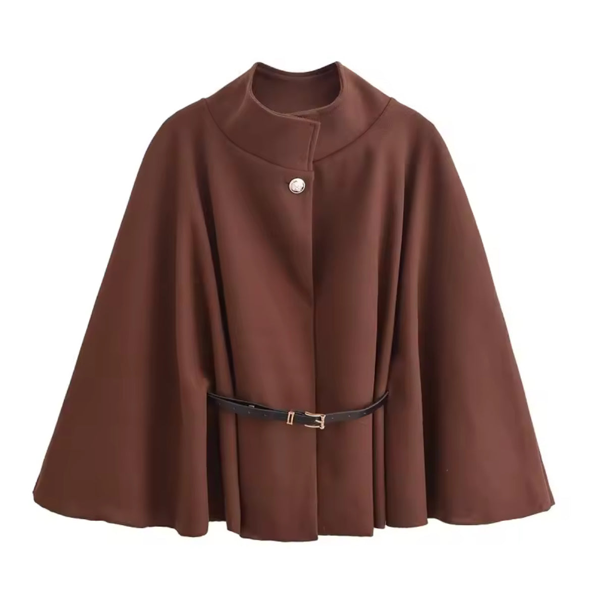 Poncho long avec ceinture