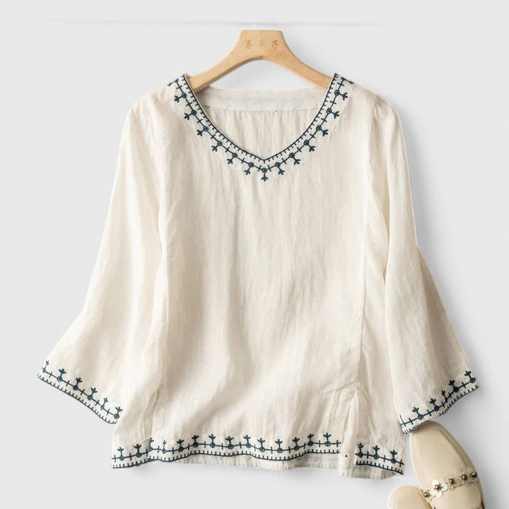 Taysia | Chemisier élégant à col en V