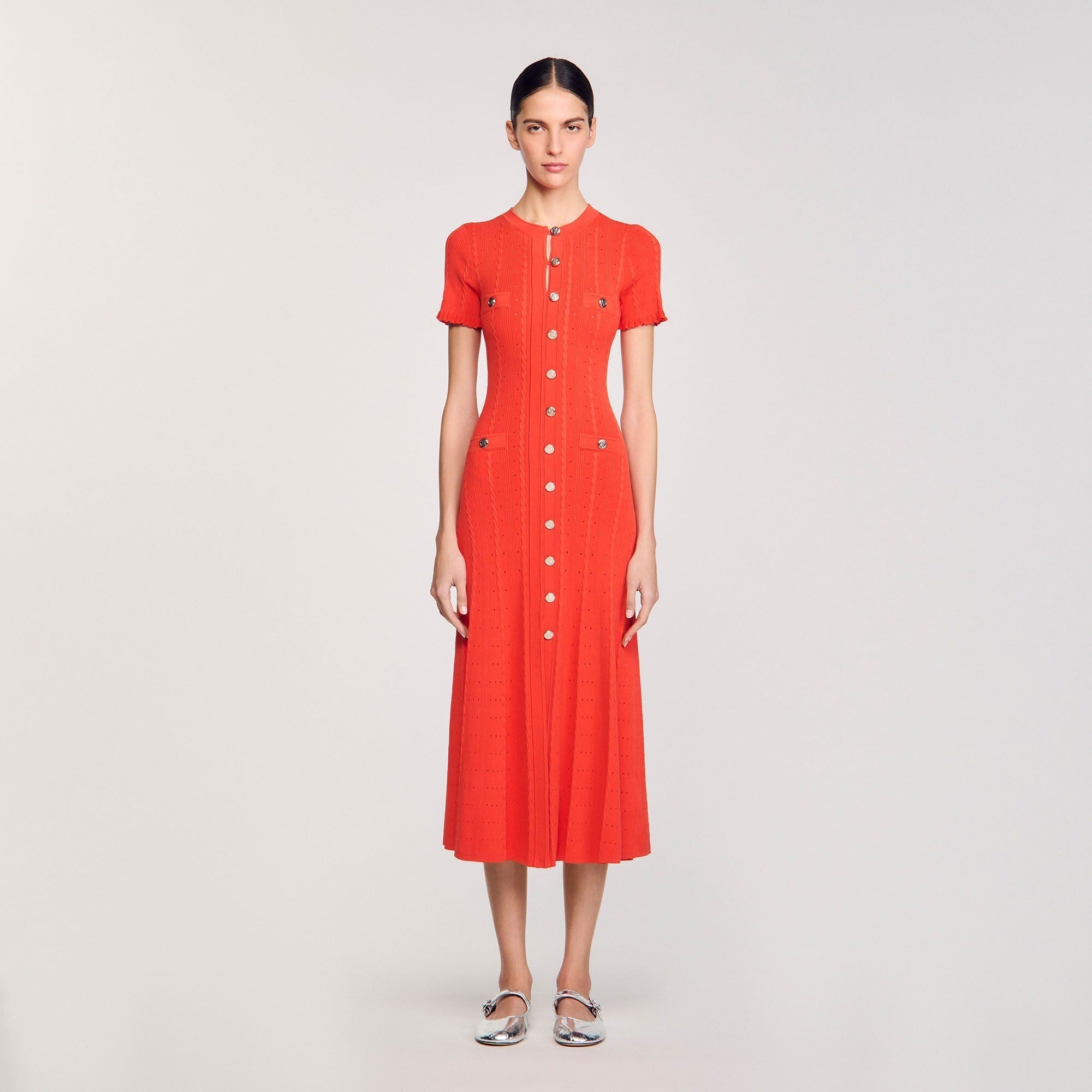 Romina | Robe midi en maille