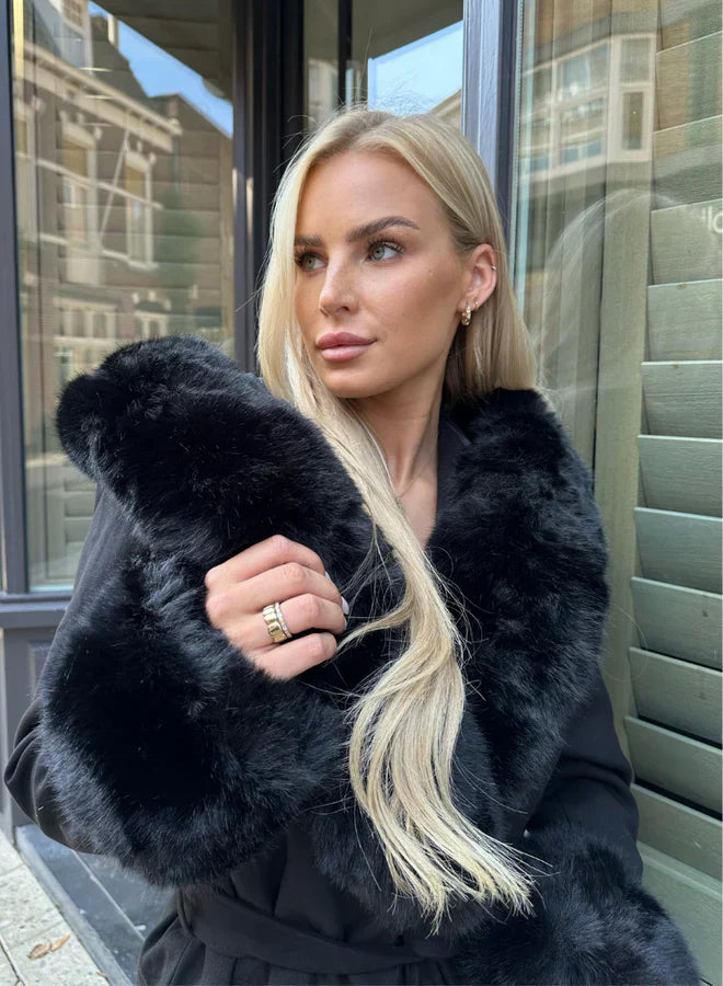 Alize | Manteau en fourrure et cachemire